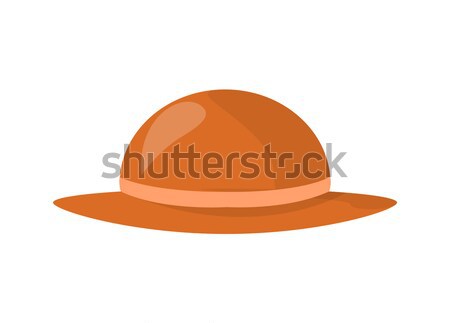 Stylish Female Summer Hat of Smooth Brown Fabric Stock photo © robuart