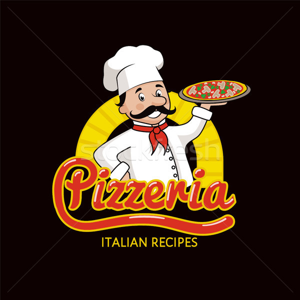 Pizzaria italiano receitas chef Foto stock © robuart