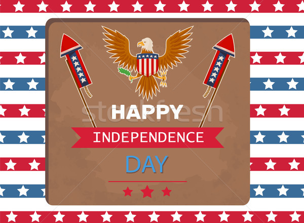 Happy Independence Day Eagle Vector Illustration Stock photo © robuart