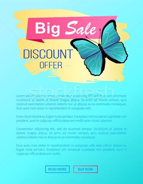 Sale Spring Discount Blue Butterfly with Dot Wings Stock photo © robuart