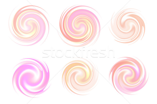 Milk yogurt cream curl isolated on white background Stock photo © robuart