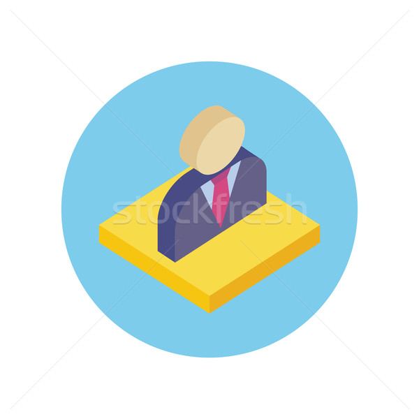 Office Worker Design Flat Icon Stock photo © robuart