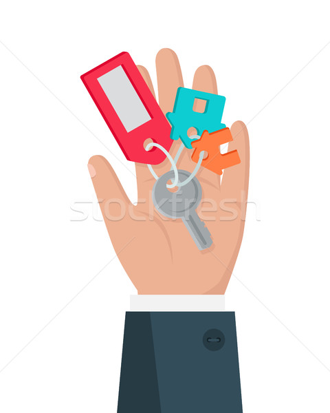 Hand with Key Vector Illustration in Flat Design. Stock photo © robuart