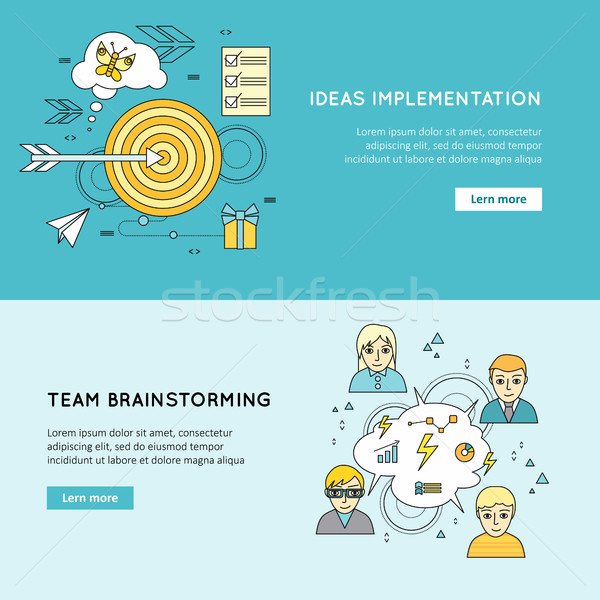 Ideas Implementation, Team Brainstorming Concepts Stock photo © robuart