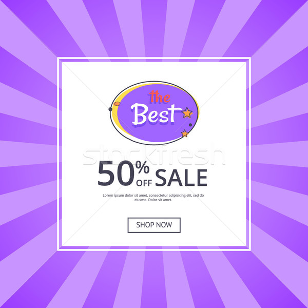 The Best Night Sale Banner with Moon and Stars 50  Stock photo © robuart