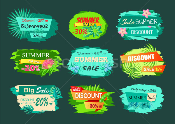 Collection Discount Emblems Off Summer Sale Advert Stock photo © robuart