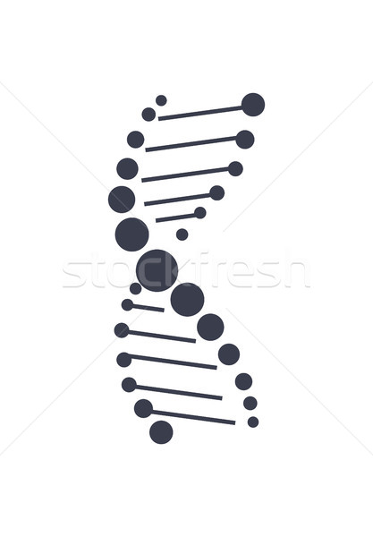 Zdjęcia stock: DNA · kwas · łańcucha · projektowanie · logo · ikona · czarno · białe