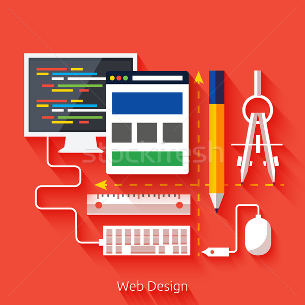 Web design. Program for design and architecture. Stock photo © robuart