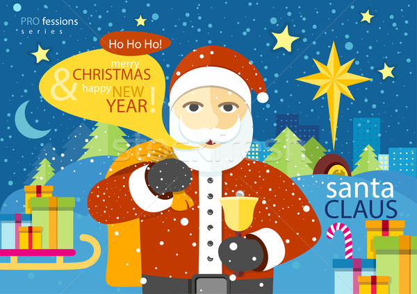 Happy Santa Claus profession series Stock photo © robuart