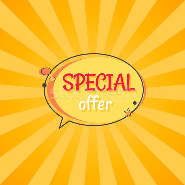 Special Offer Sale Advertisement in Speech Bubble Stock photo © robuart