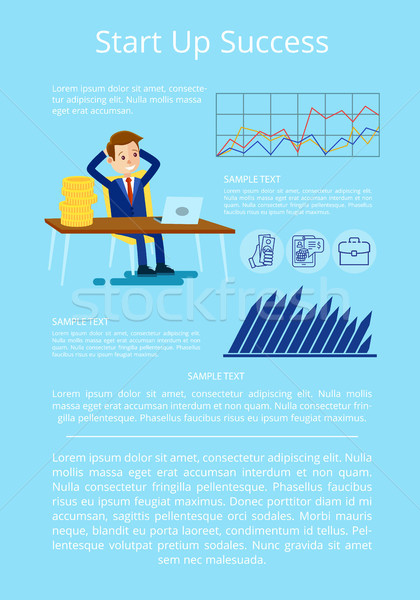 Startup Success Visualization Vector Illustration Stock photo © robuart