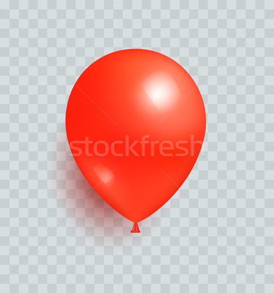 Balão vermelho cor realista projeto vetor Foto stock © robuart