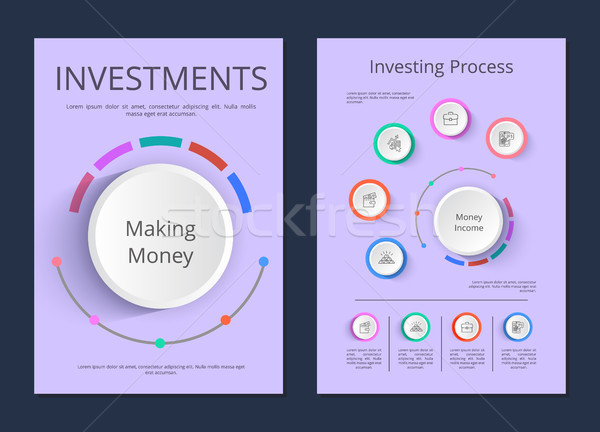 Investments and Investing Process Infographics Stock photo © robuart