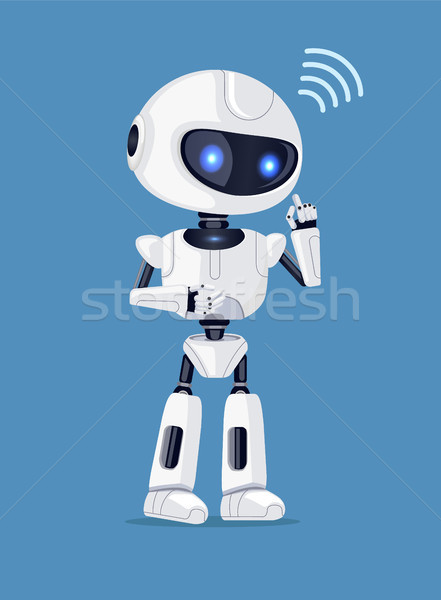 Robot and Connection Sign Vector Illustration Stock photo © robuart