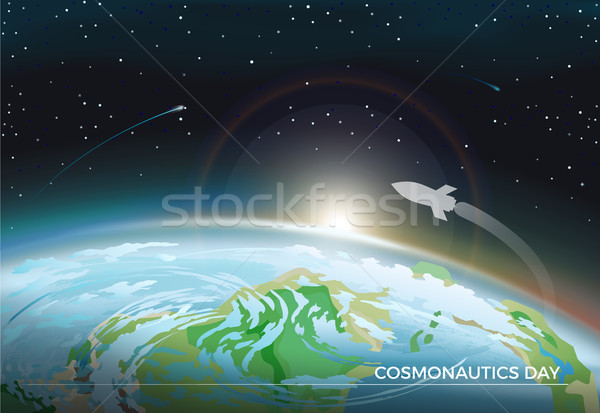 天 空間 海報 旗幟 地球 明星 商業照片 © robuart