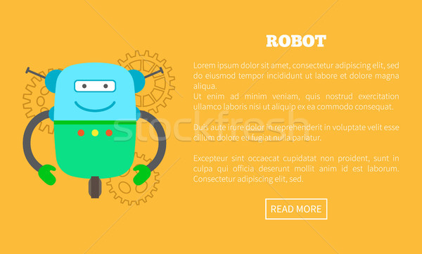 Metaal robot wiel krachtig radio Stockfoto © robuart