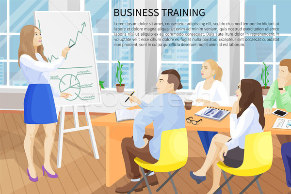 Business Training Poster Text Vector Illustration Stock photo © robuart