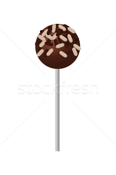 Stock photo: Sweet Strawberry Lollipop with Colorful Sprinkles