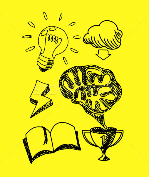 Scetch Hand Drawn New Idea in Notebook Stock photo © robuart