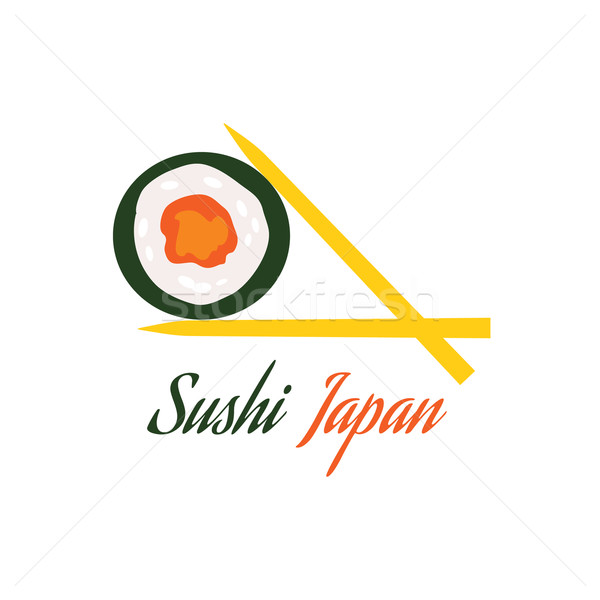 Sushi Japonia logo stylu projektu restauracji Zdjęcia stock © robuart