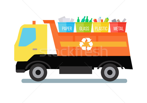 Garbage Truck with Trash Stock photo © robuart