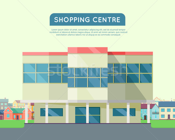 Shopping Centre Web Template in Flat Design. Stock photo © robuart