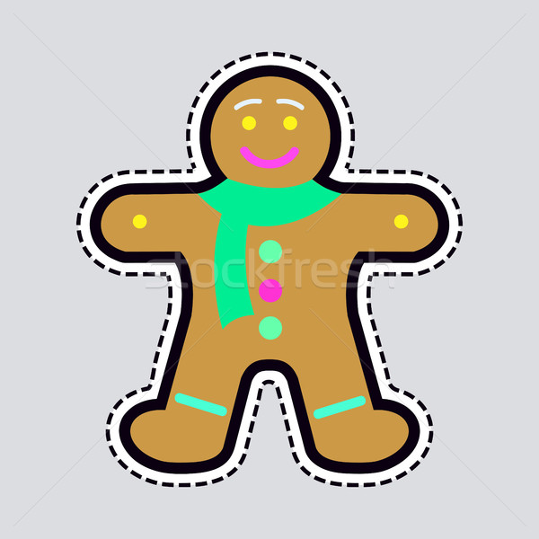 New Year Decorated Gingerbread in Shape of Man Stock photo © robuart