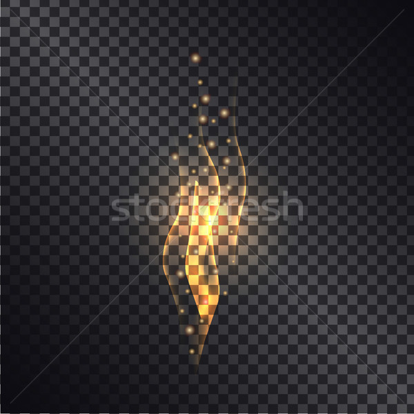 Burning Bright Flame Realistic Vector Effect Stock photo © robuart