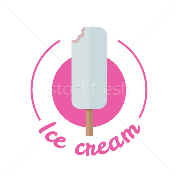 Ice Cream Soft Serve with White Chocolate Isolated Stock photo © robuart