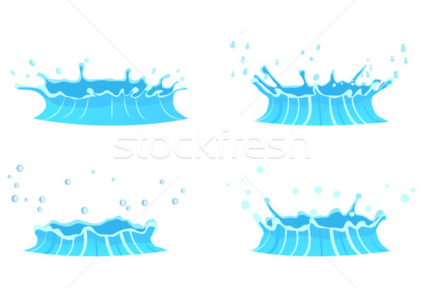 Cartoon Water Splash Illustrations Collection vector illustration © robuart  (#8451719) | Stockfresh