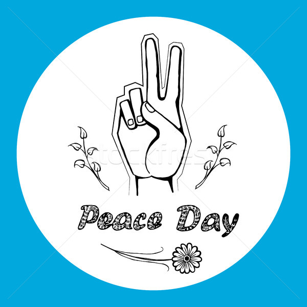 Internacional paz dia cartaz logotipo vetor Foto stock © robuart