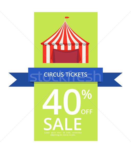 Circus Tickets 40 Off Sale Vector Illustration Stock photo © robuart