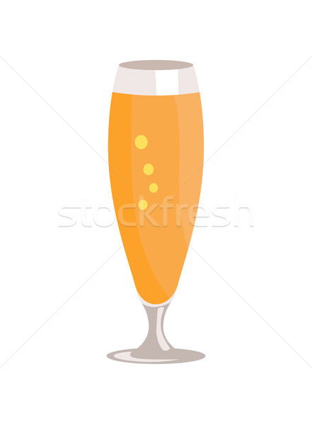 Pilsner Glass of Beer Isolated on White Background Stock photo © robuart