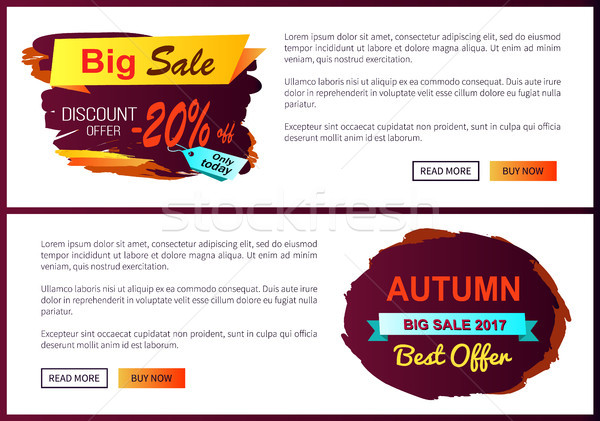 Big Sale Discount Offer Only Today -20 Off Autumn Stock photo © robuart