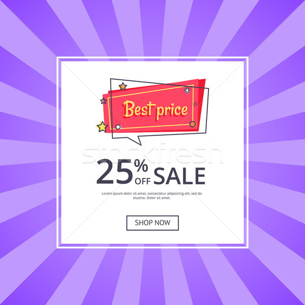 Best Price 25 Percent Off Sale Proposition Banner Stock photo © robuart