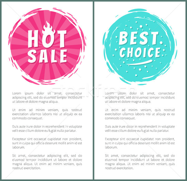 Hot Burn Sale Best Price Choice Set Label Poster Stock photo © robuart