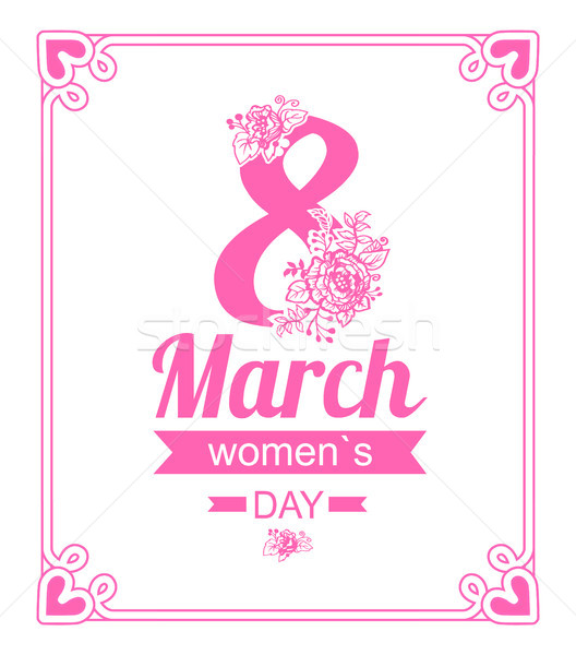 8 March Womens Day Elegant Vector Illustration Stock photo © robuart