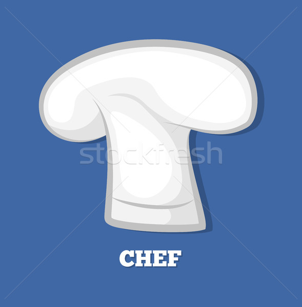 Chef Hat Logo Design 3D Cookers Cap White Headwear Stock photo © robuart