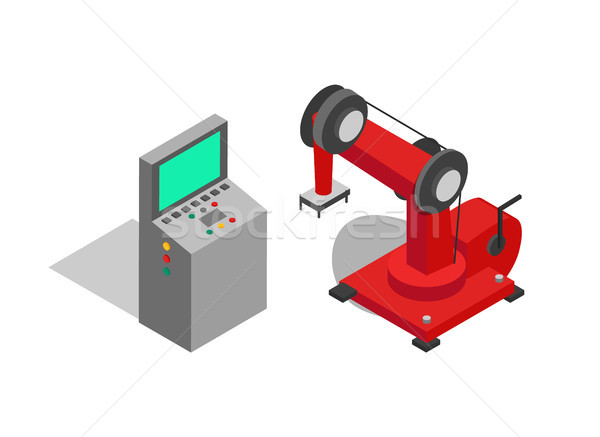 Remote Controller and Red Machine Vector Poster Stock photo © robuart