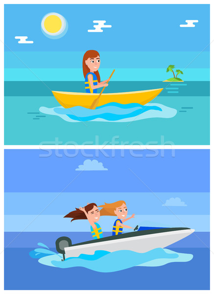 Summer Hobby and Sport Set Vector Illustration Stock photo © robuart