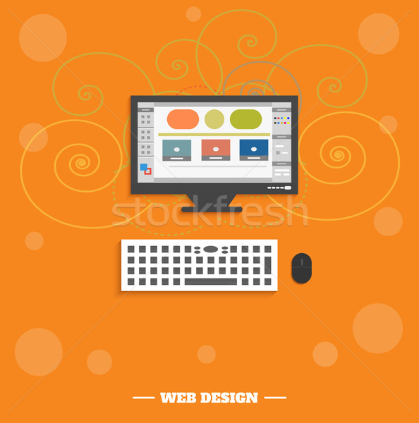 Сток-фото: веб-дизайна · дизайна · контроля · мобильных · программное · цифровой