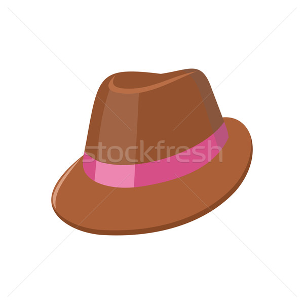 лет Hat изолированный белый модный коричневый Сток-фото © robuart