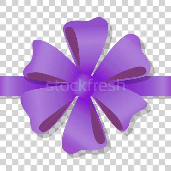 Purple Flower Bow on Transparent Background Vector Stock photo © robuart