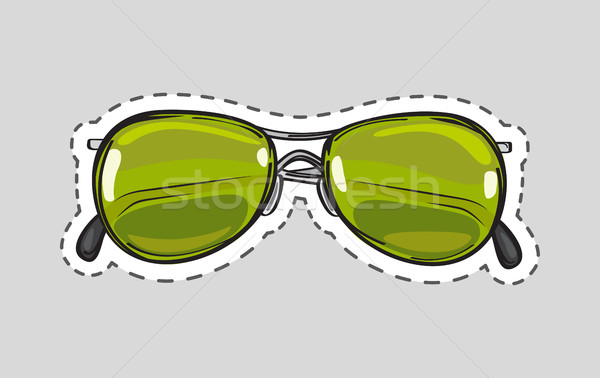 Stock photo: Classic Glasses Icon Patch Isolated Cut Out Vector