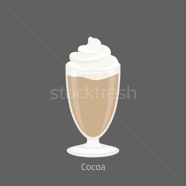 Delicious Hot Cocoa or Drinking Chocolate in Glass Stock photo © robuart