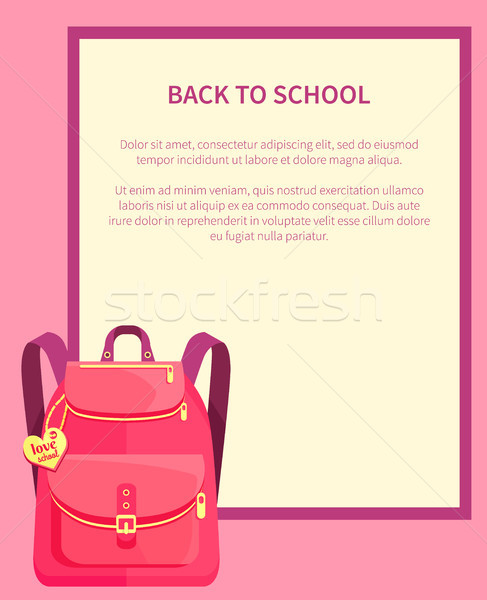 Back to School Banner with Place for Text Backpack Stock photo © robuart