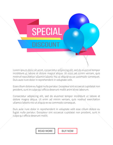 Special Discount Weekend Sale Best Balloons Label Stock photo © robuart
