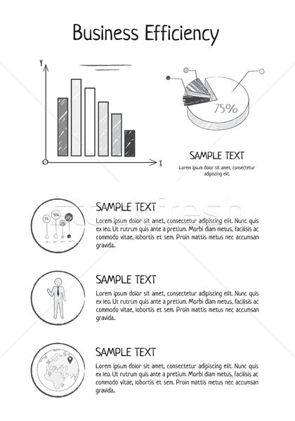 Negocios eficiencia estadística análisis datos gráfico de barras Foto stock © robuart