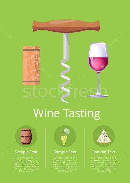 şarap tadımı poster kompakt cam Stok fotoğraf © robuart