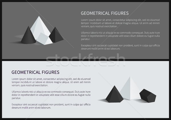 幾何学的な ポスター 広場 ピラミッド プリズム ストックフォト © robuart